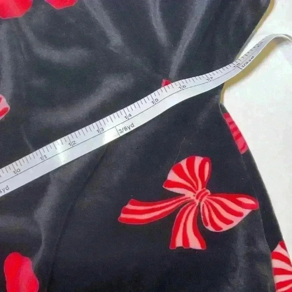 Kate Spade Black Velour Sweater with Red Bows. Size XS - Picture 7 of 9